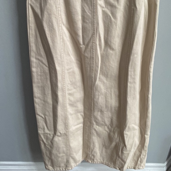 House of Harlow 1960 Women's Cream Maxi Denim Dress Size XS - Picture 8 of 9